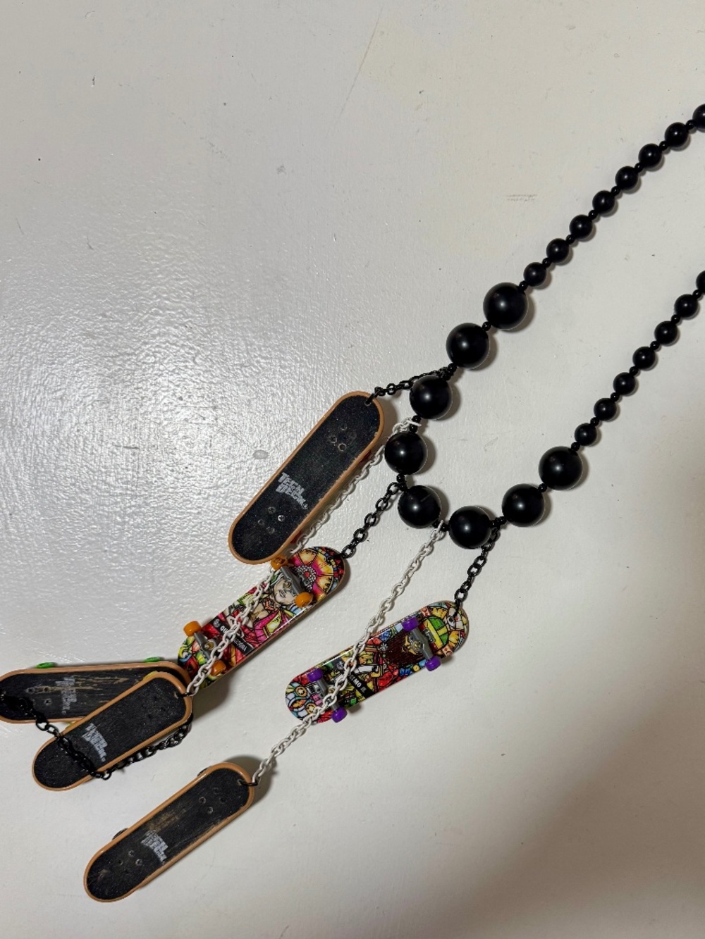 Custom Onyx & Skateboard Necklace - The Only One - Art by Angela